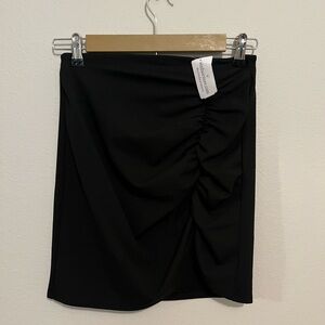 NWT Windsor Black Ruched Bodycon Mini Skirt